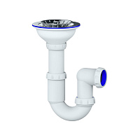 Y412 CИФОН ДЛЯ МОЙКИ ПРЯМОТОЧНЫЙ С ВЫПУСКОМ 3 1/2 на Ø40