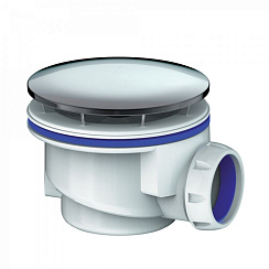 G411H CИФОН ДЛЯ ДУШ.ПОДДОНА С ХРОМИРОВАННЫМ ВЫПУСКОМ д.115 БЕЗ ОТВОДА