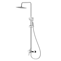 Душевая система с верхним душем Ø22,6 см, регулируемая высота 1~1,6м, латунь/хром