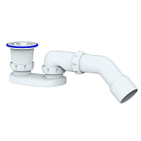 G21 CИФОН ДЛЯ ДУШЕВОГО ПОДДОНА С ПРИКРУЧИВАЮЩИМСЯ ВЫПУСКОМ 1 1/2  И ОТВОДОМ д.40х40/50 45*