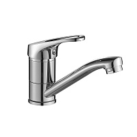 Смеситель для раковины с поворотным изливом, высота излива 8 см, длина 14,5 см, хром