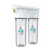 Магистральный фильтр 10" KSBP  3/4  +ключ, кронштейн ( Двойной прозрачный корпус магистрального филь