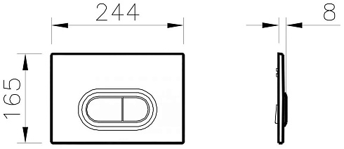 Loop O Кнопка для 740-XXXX Нерж.сталь