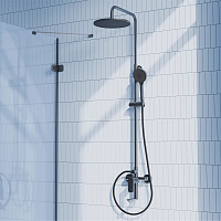 Душевая система со смесителем Pragma Teiden, матовый черный, TDN3.BFSS.014