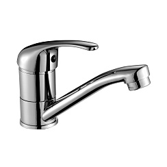 Смеситель для раковины с поворотным изливом, высота излива 7 см, длина 13 см, латунь/хром, A35-22