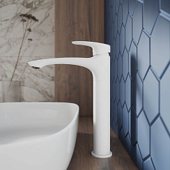 Смеситель для умывальника, белый матовый, Rora, Milardo, RORWT01M01