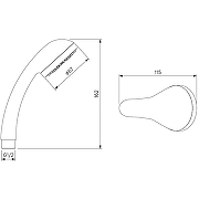 Смеситель для ванны с длинным изливом, Tring, Milardo, TRISBL2M10