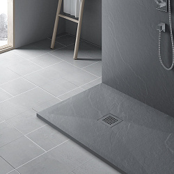 Поддон для душа из искусственного камня VST-4SR9090G, 900*900*25, серый, , шт