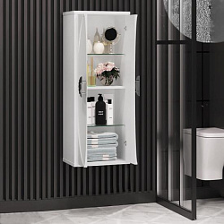 Пенал Opadiris Ибица, подвесной, цвет белый/хром, вар.2