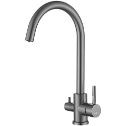 Смеситель для кухни с подключением фильтра, нержавеющая сталь, оружейная сталь HB43828-3