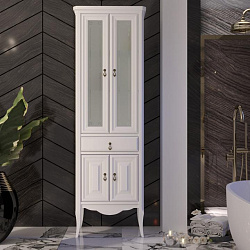 Пенал Opadiris Лоренцо двухстворчатый, цвет белый матовый