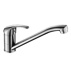 Смеситель для кухни с поворотным изливом, высота излива 12 см, длина 20 см, латунь/хром, A35-21