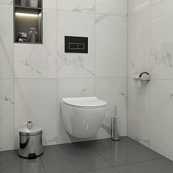 Corpa Nera Grossi/Гросси клавиша смыва, двойной смыв, черный матовый/хром