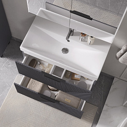 Тумба напольная Geometry 80.2Y графит (9696-80v)