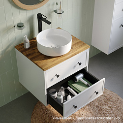 Тумба подвесная, со столешницей, 60 см, белый матовый, Torr, IDDIS, TOR60WBi95K