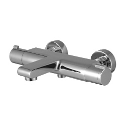 Смеситель для ванны, термостатический, поворотный переключатель, латунь/хром