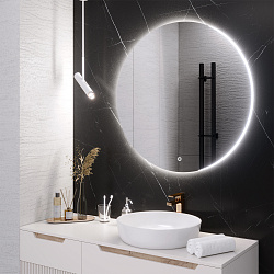 Зеркало/LED-подсветка/круглое (90см)/сенсор.выключатель Milan/AQUA DE MARCO