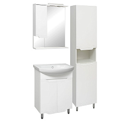 Зеркальный шкаф/лев/с/с/белый(60см) Viktoria/AQUA DE MARCO