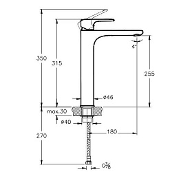 Root Round Смеситель для раковины-чаши, матовый черный