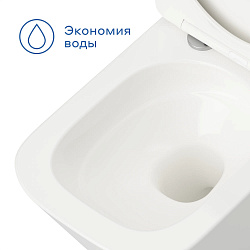 Унитаз подвесной Pragma Ryld, белый глянцевый, смыв Торнадо, RLD1.GWWT.003