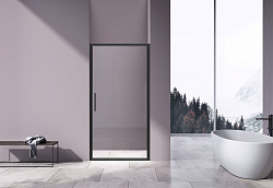 Душевая дверь Slim 8mm VDP-4SL900CLB, черный, стекло прозрачное, , шт