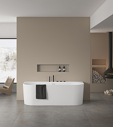 Ванна акриловая Vincea VBT-703-1800, 1800*800*585, цвет белый, щелевой перелив, слив белый, , шт