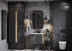 Зеркальный шкаф Сохо 60 Графит левый