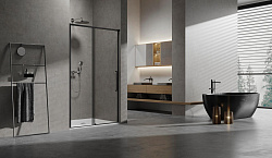 Душевая дверь Slim VDS-6SL130CLB, 1300, черный, стекло прозрачное, , шт