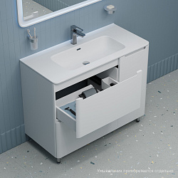 Тумба напольная, белая, 100 см, Edifice, IDDIS, EDI10WFi95. Ум.0101000i28