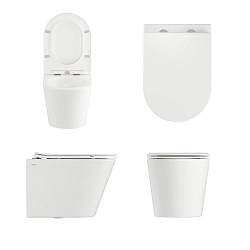 Унитаз подвесной Pragma Olako, белый глянцевый, смыв Торнадо, OLK1.GWWT.001