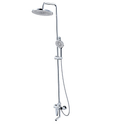 Душевая система с тропическим душем и поворотным изливом, хром