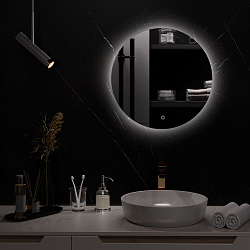 Зеркало/LED-подсветка/круглое (50см)/сенсор.выключатель Milan/AQUA DE MARCO