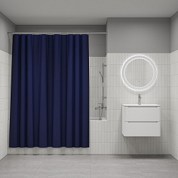 Штора для ванной, 200x180 см, PE, темно-синий, IDDIS, P05PE18i11