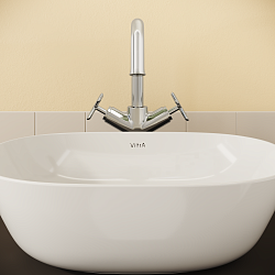 Origin Classic Высокий смеситель двухвентильный для раковин/чаш для раковины, цвет хром, A42886