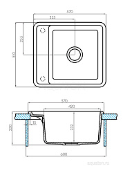 Мойка кухонная БЕЛЛИС 57 кофе
