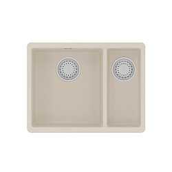 SINARA 550.2-U Мойка кухонная из кварцгранита цвет: шампань  комплектация: крепеж, сливная арматура
