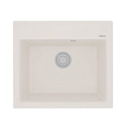 HANKA 570 Мойка кухонная из кварцгранита цвет: жасмин  комплектация: крепеж, сливная арматура с пере