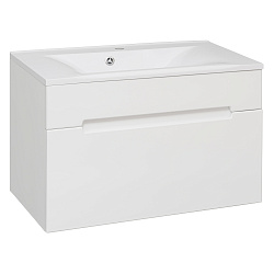 Тумба /1 ящ/подвесная/белый/раковина Прима (80см) Olivia/AQUA DE MARCO
