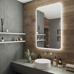 Зеркало/LED-подсветка/антизапотевание/2 кнопки (68,5см*89см)Amazon/AQUA DE MARCO