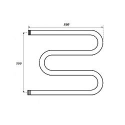 Полотенцесушитель водяной Point PN37555 500x500 М-образный (1"), хром