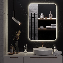 Зеркало/LED-подсветка (60см*80см)/сенсор.выключатель Milan/AQUA DE MARCO