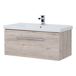 BIG INN 100 -тумба подвесная под умывальник Гармония 100, дуб кантри/ЛДСП