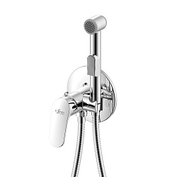 Встраиваемый смеситель с гигиеническим душем, латунь/хром, RS45-51