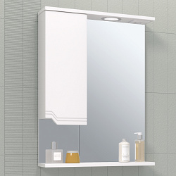 Зеркальный шкаф/лев/с/с/белый(55см) Viktoria/AQUA DE MARCO