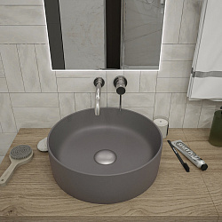 Corpa Nera Bosso/Боссо раковина  накладная D41, графит матовый