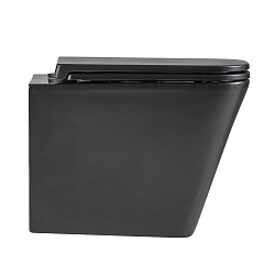 PENEDA Комплект 3в1: Инсталляция для унитазов с кнопкой смыва BIT чёрн.мат.+унитаз подв.безоб.FLOREX