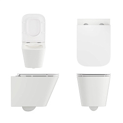 Унитаз подвесной Pragma Ryld, белый глянцевый, безободковый, RLD1.GWWR.021