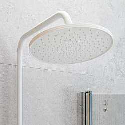 Смеситель для ванны с верхним душем, белый матовый, Shelfy, IDDIS, SHEWTBTi06