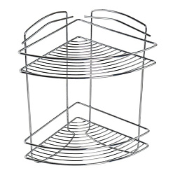 Полка двухъярусная угловая, проволока стальная, 09, Milardo, 209WC20M44
