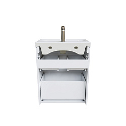 Тумба с умывальником напольная, белая, 2 ящика, 60 см, Zodiac, IDDIS Подходит ум.3506000i28